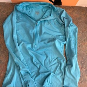 Nike Pro Women’s  Light Blue Zip-Up Sweater